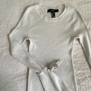 Ribbed, Flare Sleeve long sleeve